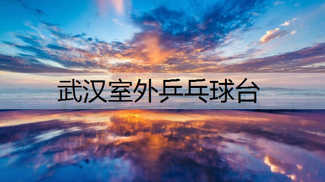武汉室外乒乓球台
