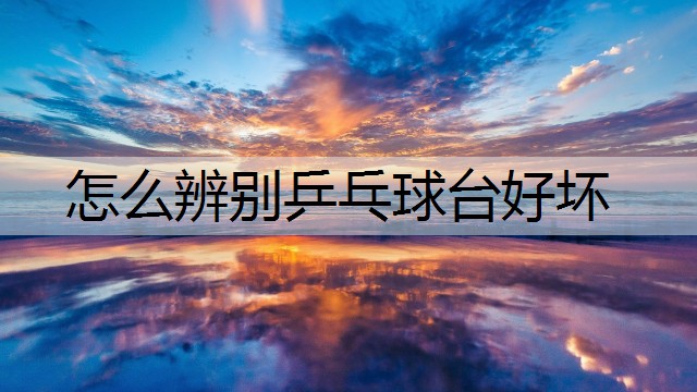 怎么辨别乒乓球台好坏